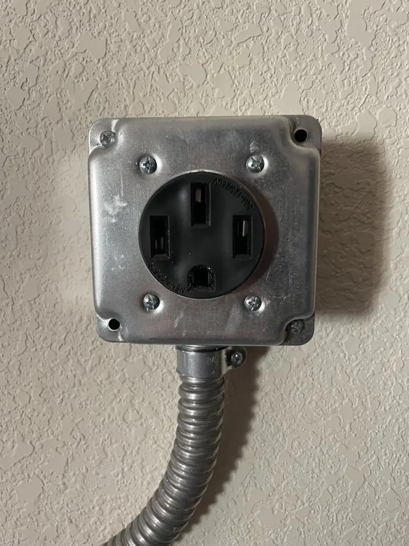 NEMA 14-50 outlet installed for Smart Home Electrical in Dallas